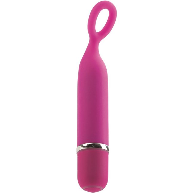 Розовый мини-вибромассажер Lia Mini Massager Plesure O - 11,5 см - Lia