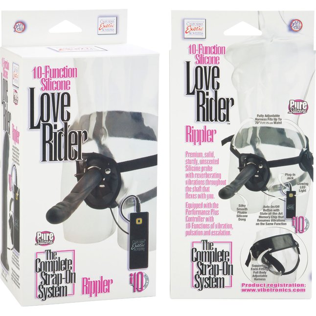 Страпон с вибрацией Love Rider Rippler - 18,5 см - Love Rider. Фотография 2.