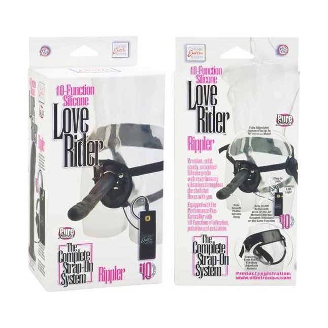 Страпон с вибрацией Love Rider Rippler - 18,5 см - Love Rider. Фотография 3.