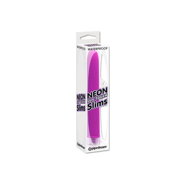 Фиолетовый вибратор Neon Slim из супер-мягкого материала - Neon Luv Touch. Фотография 2.