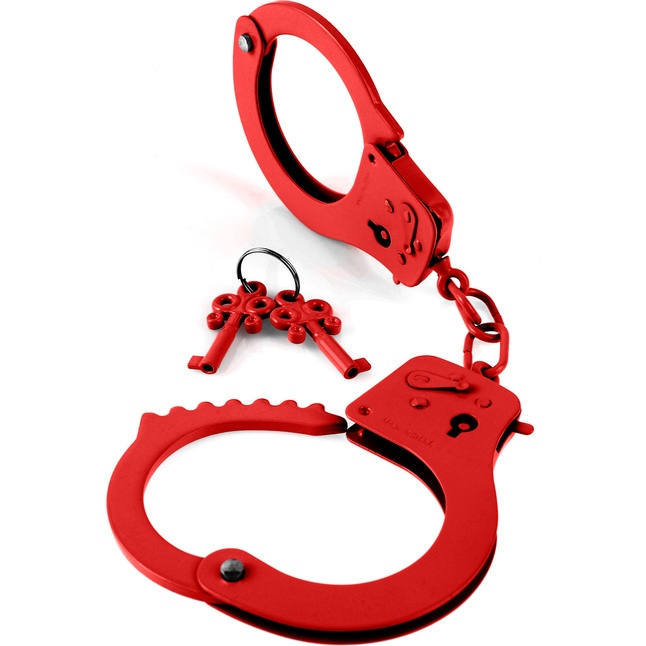 Металлические красные наручники Designer Metal Handcuffs - Fetish Fantasy Series. Фотография 2.