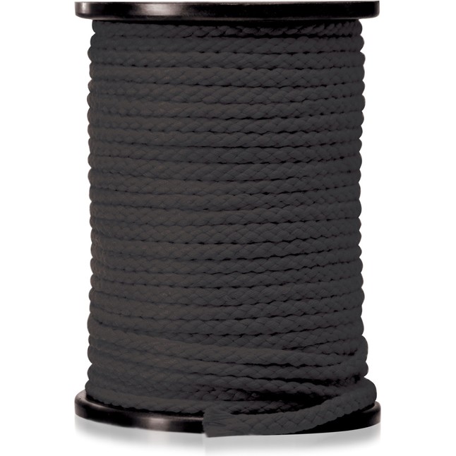 Черная веревка для связывания Bondage Rope - 60,9 м - Fetish Fantasy Series