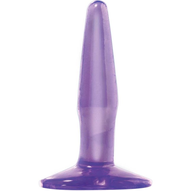 Маленькая фиолетовая анальная пробка Mini Butt Plug - 10,8 см - Basix Rubber Works. Фотография 2.