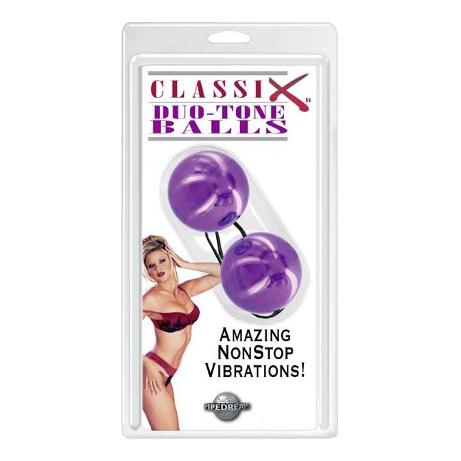 Фиолетовые вагинальные шарики CLASSIX со смещенным центром тяжести - Classix. Фотография 2.