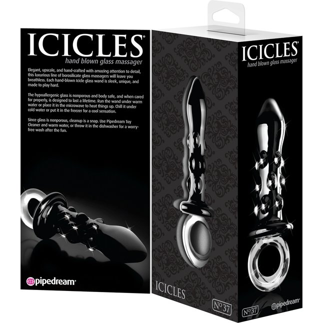 Стеклянный анальный стимулятор ICICLES №37 - 16 см - Icicles. Фотография 2.