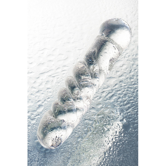 Фаллоимитатор-спираль из прозрачного стекла - 16 см - Sexus Glass. Фотография 6.