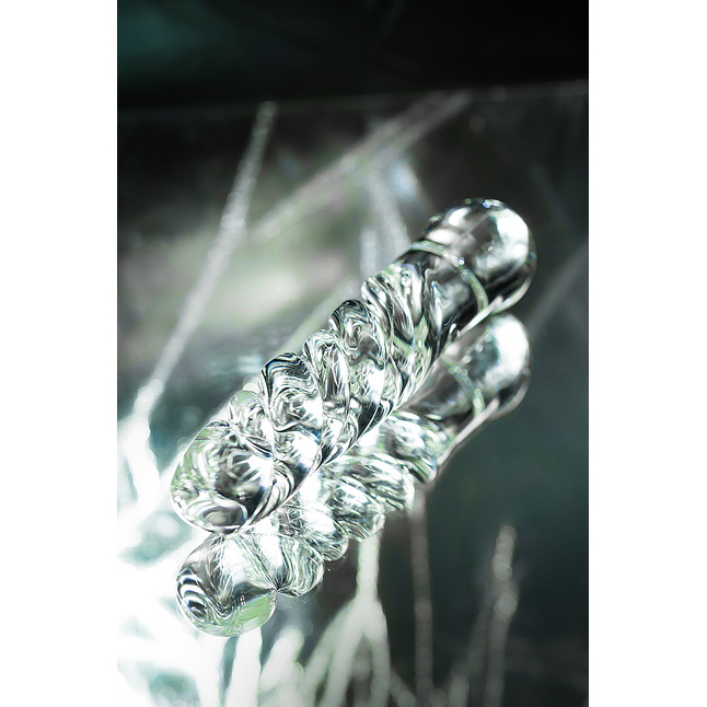 Фаллоимитатор-спираль из прозрачного стекла - 16 см - Sexus Glass. Фотография 7.