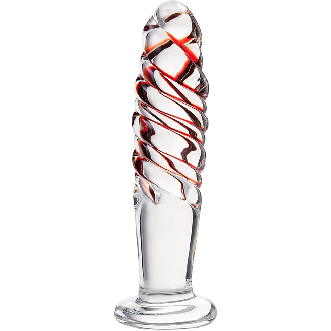 Стеклянная анальная втулка-спираль - 15,5 см - Sexus Glass