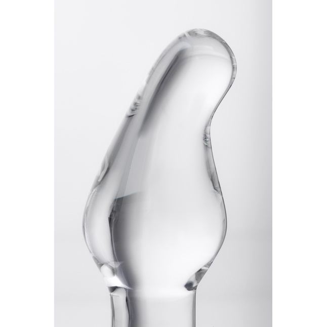 Стеклянная анальная втулка с загнутым кончиком - 14,5 см - Sexus Glass. Фотография 5.