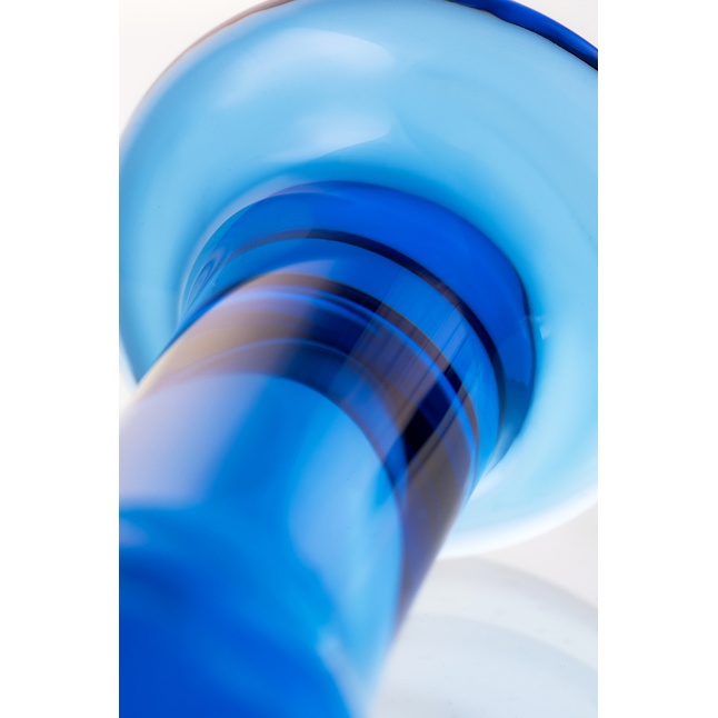 Синяя стеклянная анальная втулка - 13 см - Sexus Glass. Фотография 5.