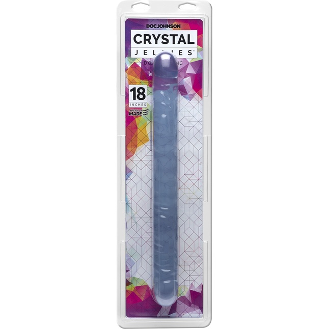 Двухсторонний фаллоимитатор Crystal Jellies - 45 см - Crystal Jellies. Фотография 2.