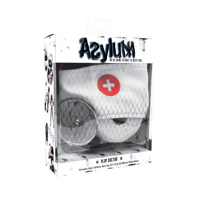 Набор доктора Asylum: шапочка, отражатель и эластичная фиксация - Asylum
