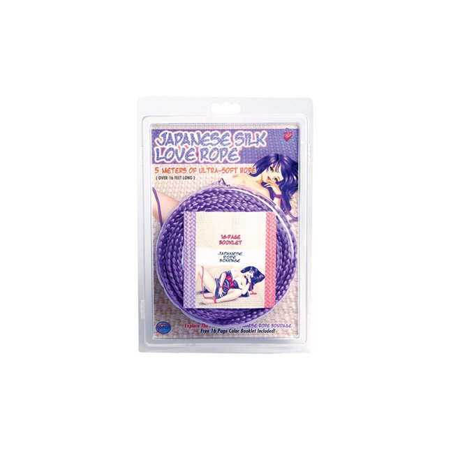Фиолетовая веревка для фиксации Japanese Silk Love Rope - 5 м - Japanese Silk Love Rope