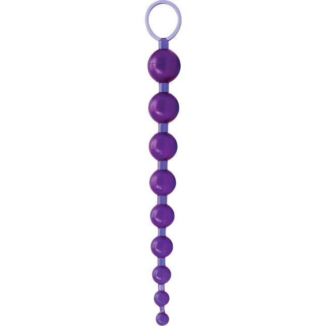 Фиолетовая анальная цепочка Sex Please! Sexy Beads - 27,9 см - Sex Please!
