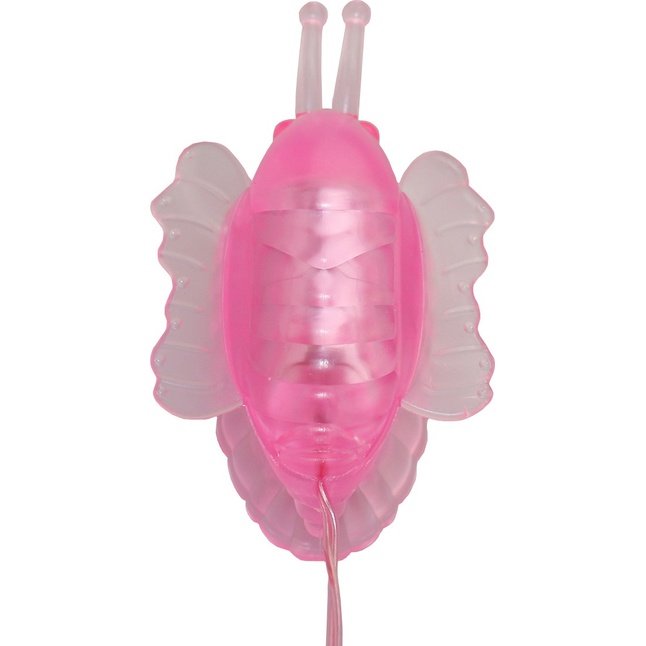 Розовая помпа с вибрацией Pleasure Pump Butterfly Clitoral. Фотография 4.