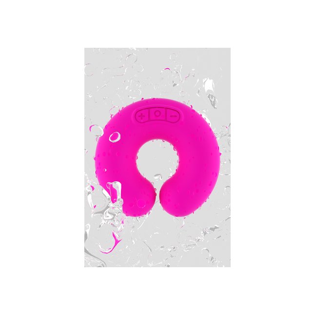 Розовый многофункциональный вибратор DONUT STRAWBERRY. Фотография 4.