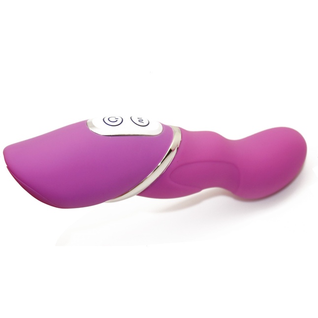 Фиолетовый вибростимулятор для массажа точки G. Фотография 2.