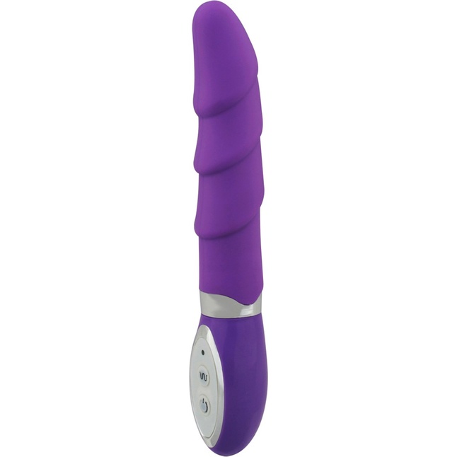 Фиолетовый водонепроницаемый вибратор Wild Flirt Dildo Vibe - 18 см