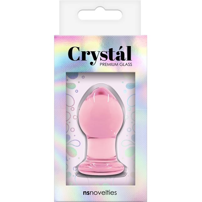 Малая розовая стеклянная анальная пробка Crystal Small - 6,2 см - Crystal. Фотография 2.