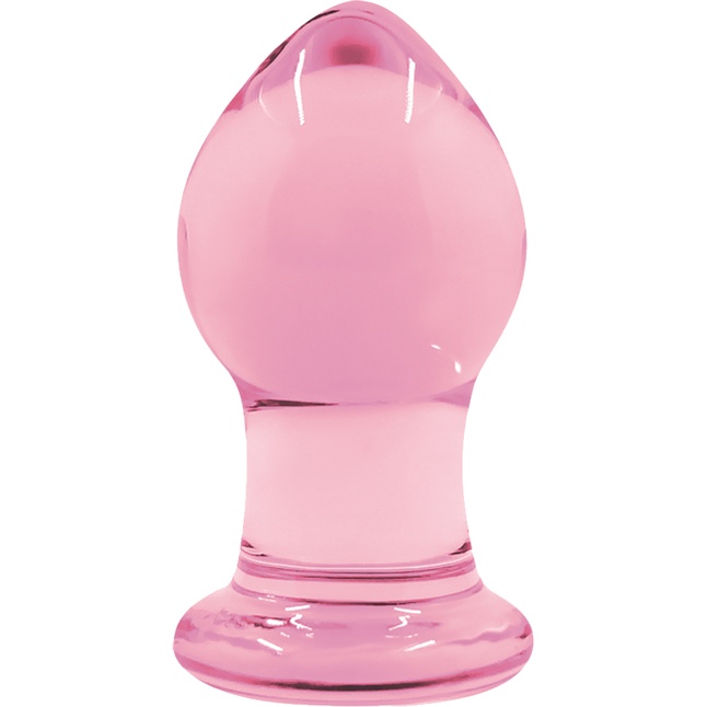 Малая розовая стеклянная анальная пробка Crystal Small - 6,2 см - Crystal