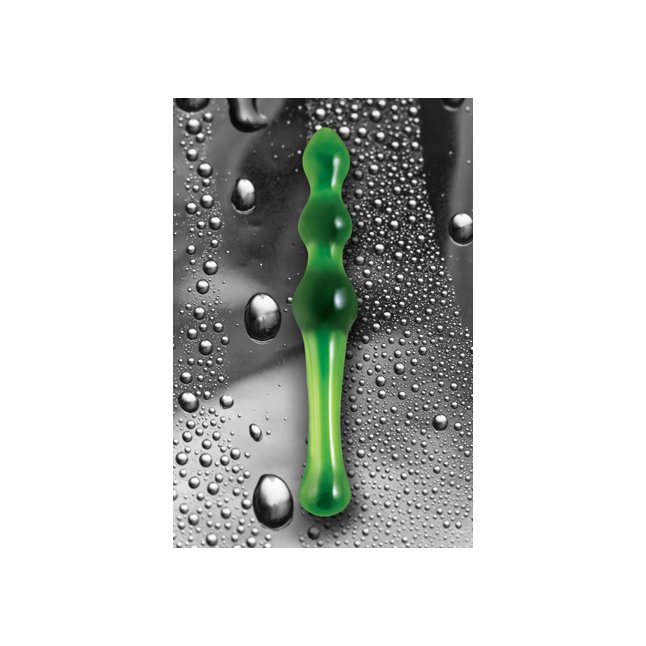 Малый зеленый стеклянный анальный стимулятор CRYSTAL KEGEL - 18,5 см - Crystal. Фотография 3.