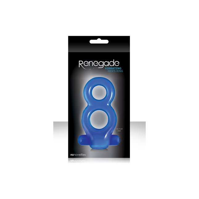 Синее эрекционное вибро-кольцо RENEGADE MAN - Renegade