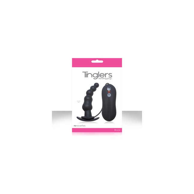 Черная анальная вибро-пробка Tinglers - Plug I - Tinglers