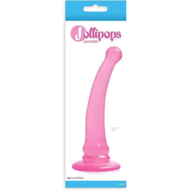 Гладкий розовый анальный стимулятор Jollipops - Jollipops. Фотография 2.