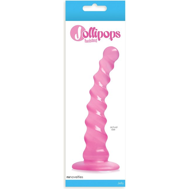 Рифленый розовый анальный стимулятор Jollipops - Jollipops. Фотография 2.
