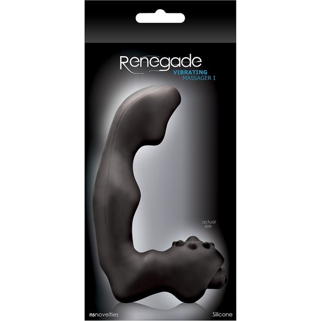 Малый черный анатомический вибростимулятор Renegade Vibrating Massager I - Renegade. Фотография 2.