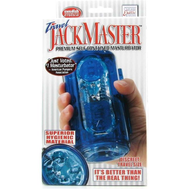 Голубой гелевый супер-мастурбатор JackMaster Masturbator. Фотография 6.