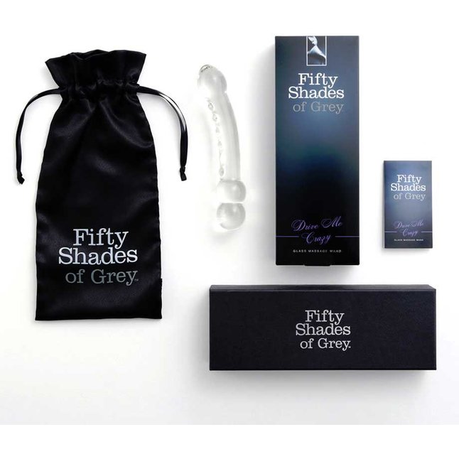 Прозрачный стеклянный стимулятор Glass Massage Wand - Fifty Shades of Grey. Фотография 7.