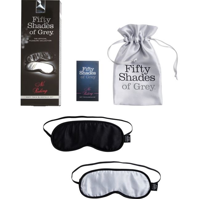 Набор из двух масок на глаза Soft Blindfold Twin Pack - Fifty Shades of Grey. Фотография 2.