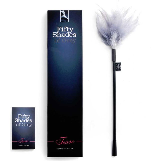 Серебристый cтек с перьями Feather Tickler - 37 см - Fifty Shades of Grey. Фотография 2.