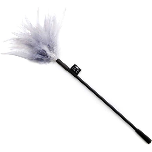 Серебристый cтек с перьями Feather Tickler - 37 см - Fifty Shades of Grey