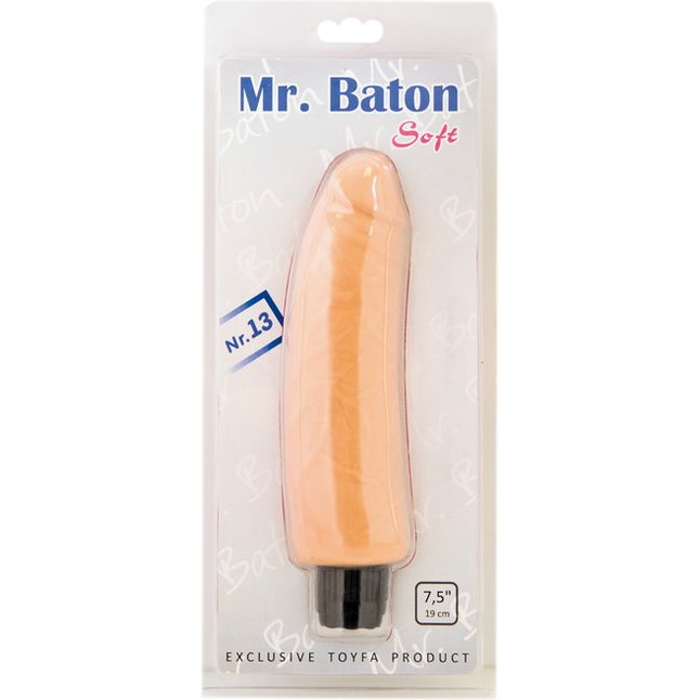 Телесный вибратор-реалистий Mr.Baton Soft №13 - 19 см - Mr.Baton. Фотография 2.