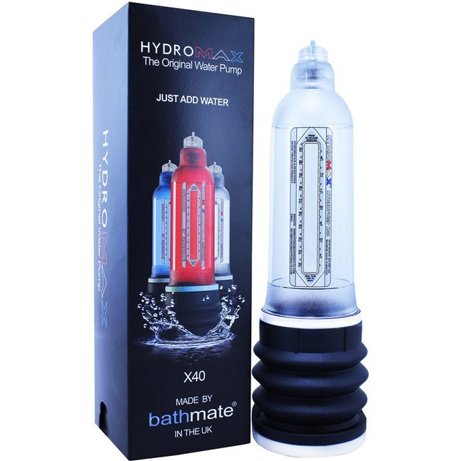 Прозрачная гидропомпа Bathmate Hydromax X40 Crystal Clear