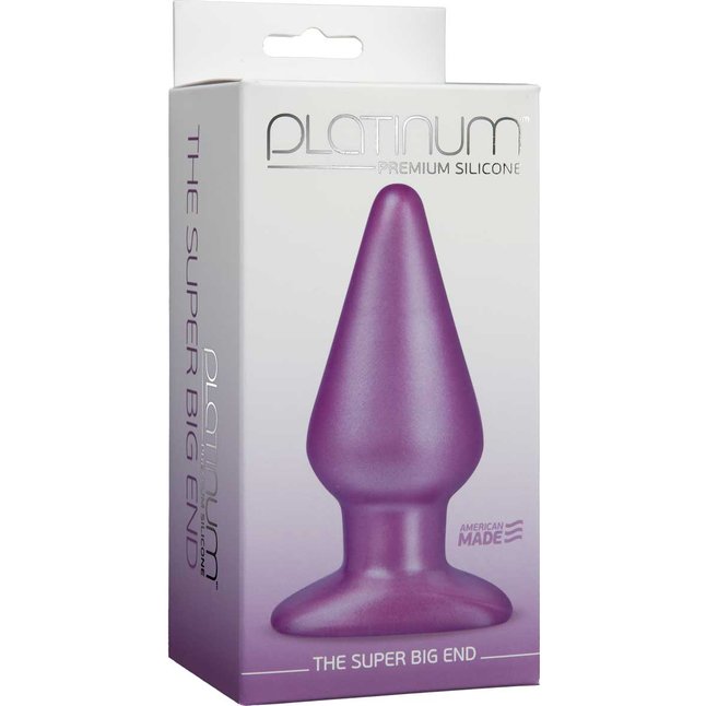 Большая фиолетовая анальная пробка Platinum Premium Silicone - The Super Big End - Purple - Platinum Premium Silicone. Фотография 2.
