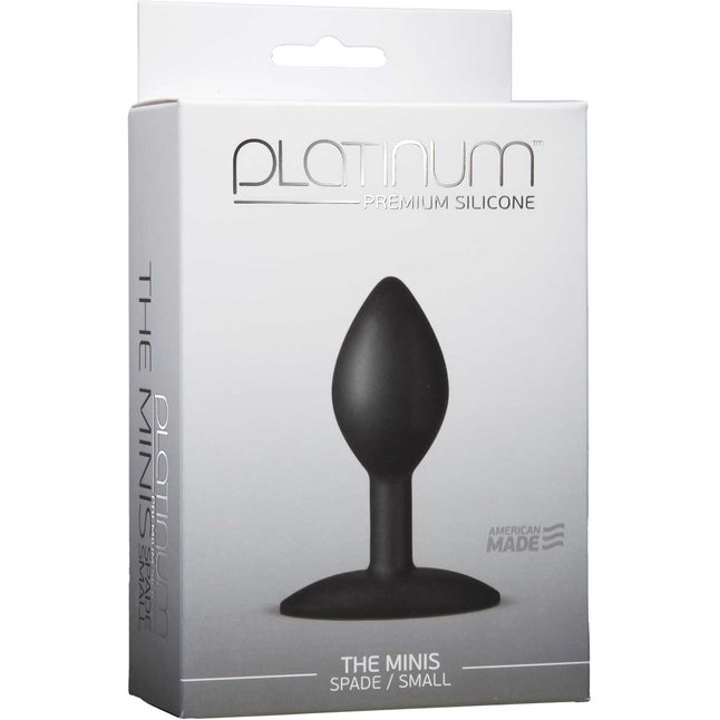 Черная анальная пробка Platinum Premium Silicone - The Minis Spade Small - Black S - Platinum Premium Silicone. Фотография 2.