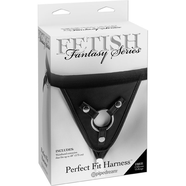 Черные женские трусики для страпона Perfect Fit Harness - Fetish Fantasy Harness Collection. Фотография 6.