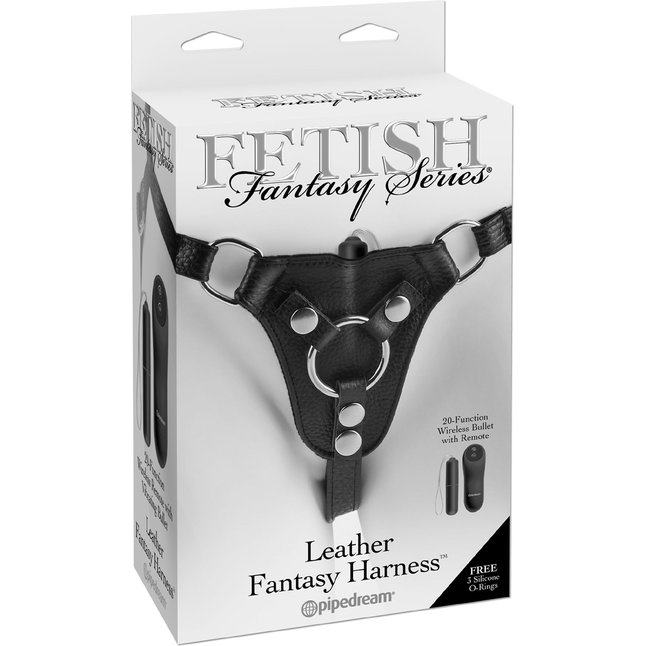 Женские трусики с креплением для страпона Leather Fantasy Harness - Fetish Fantasy Harness Collection. Фотография 7.