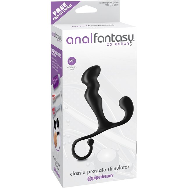 Чёрный стимулятор простаты Classix Prostate Stimulator - Anal Fantasy Collection. Фотография 3.