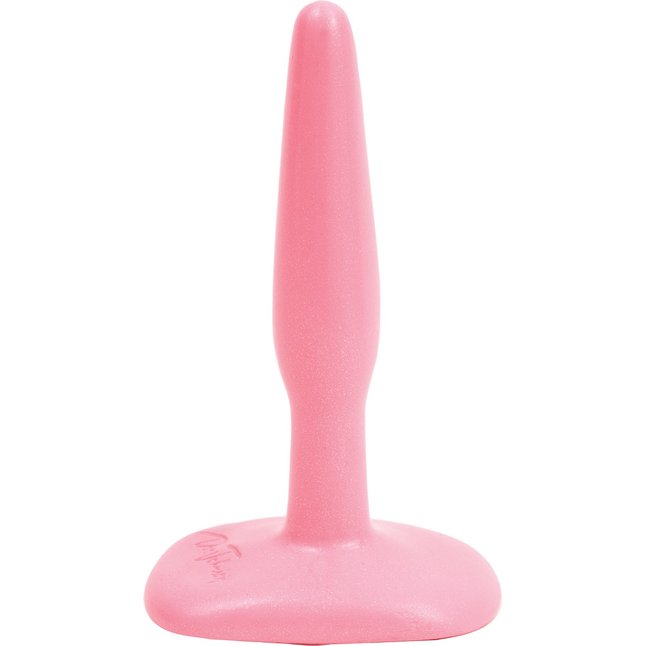 Розовая тонкая анальная пробка Butt Plug Pink Slim Small - 10,5 см - The Classics