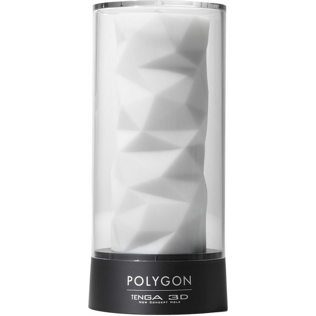 Белый 3D мастурбатор POLYGON - TENGA 3D Series. Фотография 2.
