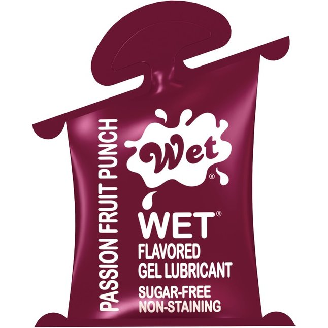 Лубрикант Wet Flavored Passionait Fruit Punch с ароматом маракуйи - 10 мл - Wet Flavored