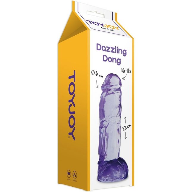 Фаллоимитатор Dazzling Dong Purple - Classics. Фотография 2.