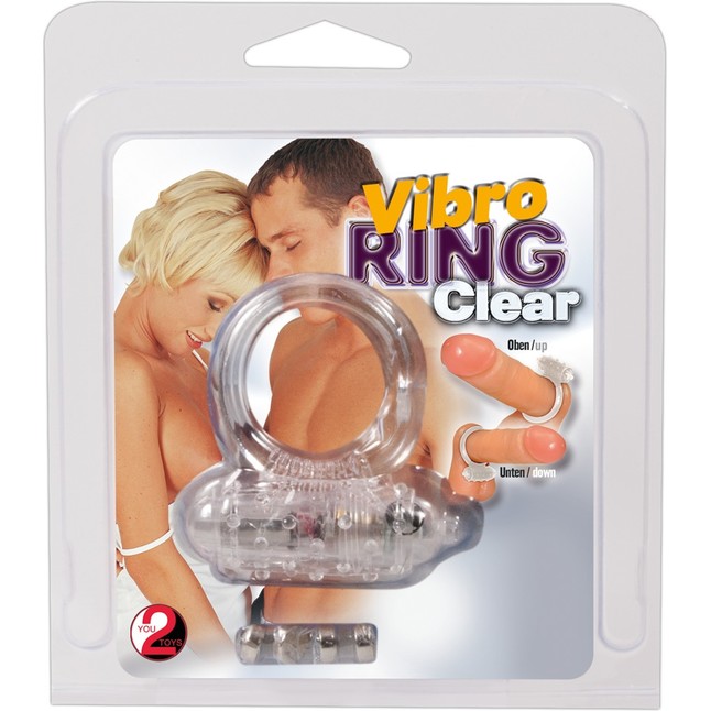Прозрачное эрекционное виброкольцо Vibro Ring Clear - You2Toys. Фотография 4.