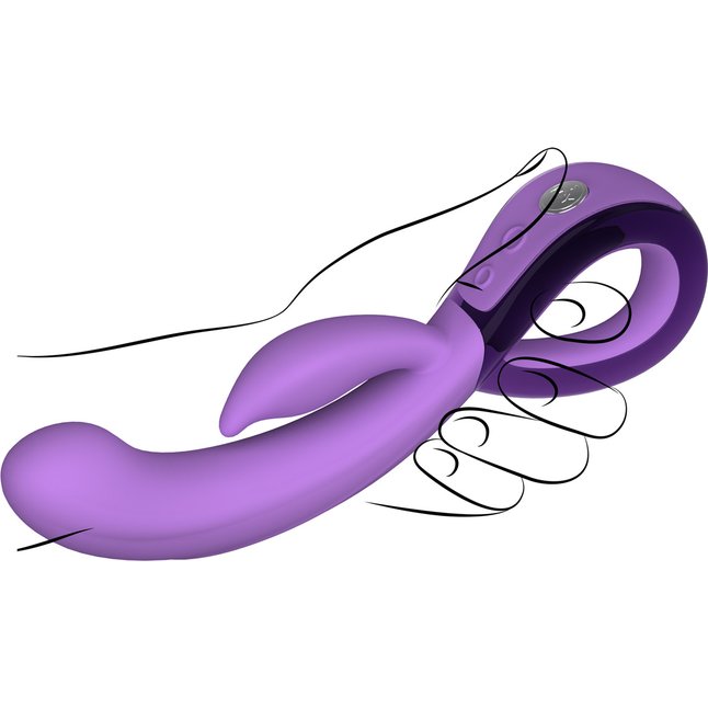 Фиолетовый вибратор Хай-Тек LEIA - Key