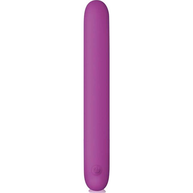 Плоский фиолетовый гнущийся вибромассажер Serenity - 20,3 см - Silicone Vibe Massagers. Фотография 2.