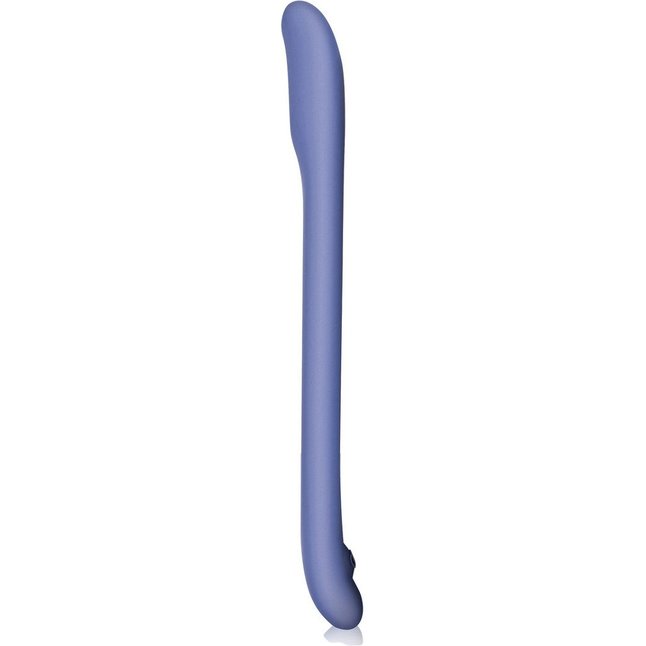 Голубой плоский гнущийся вибромассажер Serenity - 20,3 см - Silicone Vibe Massagers